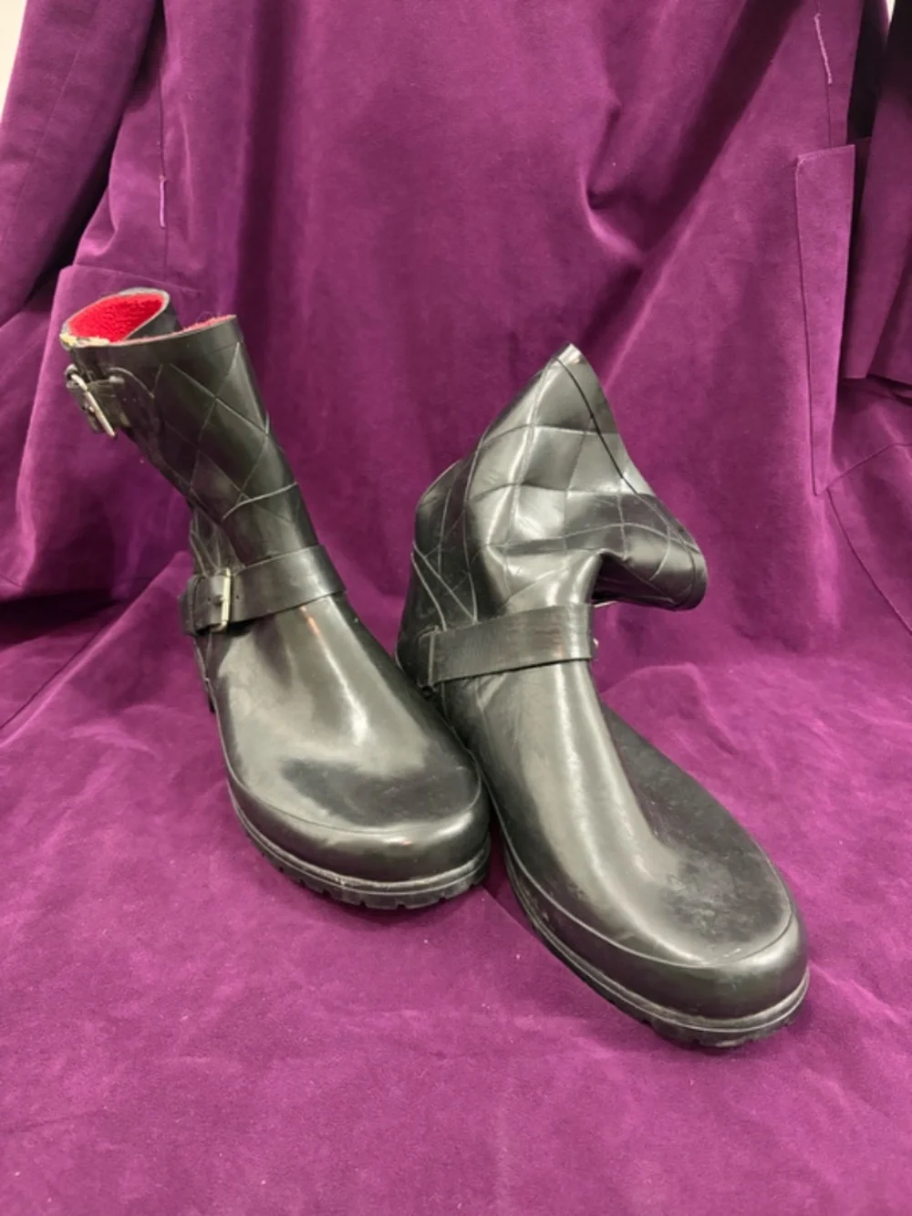 Sperry Topsider Falcon Black Rubber Rain Boots
